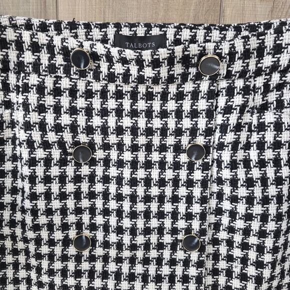 Talbots Houndstooth A-Line Skirt and Vest 2pc Set Women Sz 12 - Picture 16 of 16